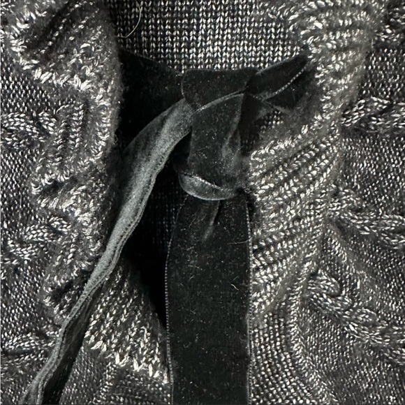 Escada Ruffle Front Ribbon Tie Cardigan Sweater - Picture 4 of 10